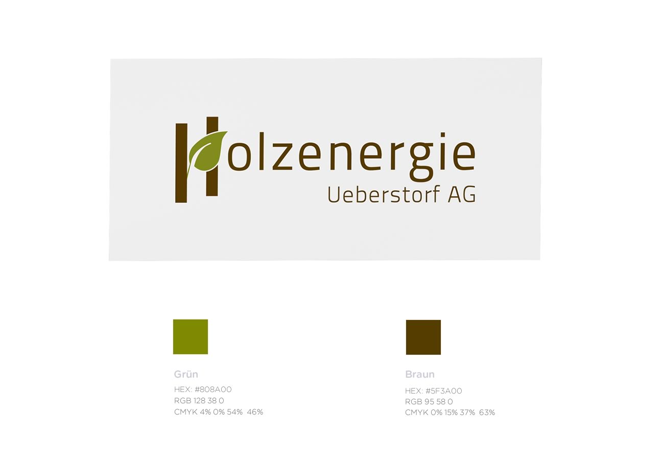 Holzenergie Ueberstorf AG Logodesign, Branding